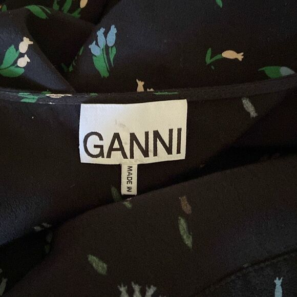 Ganni Dress Maxi Wrap Floral NWOT Size 4 - Picture 8 of 8